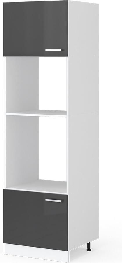 Vicco R-Line Keuken Magnetronkast – 60 cm Antraciet Hoogglans