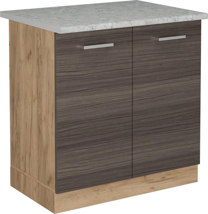 Vicco R-Line Keuken Wastafelkast – 80 cm WB Marmer Edel grijs WB Marmer