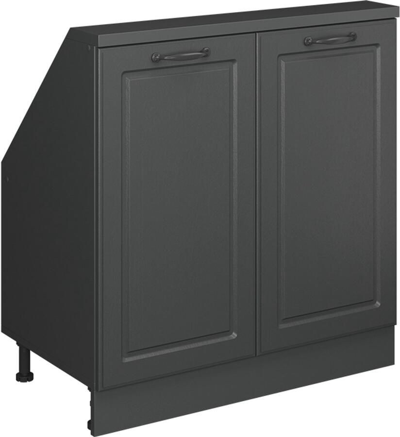 Vicco R-Line Keukenkast voor schuine wand – 80 cm met 2 deuren Antraciet landhuis antraciet