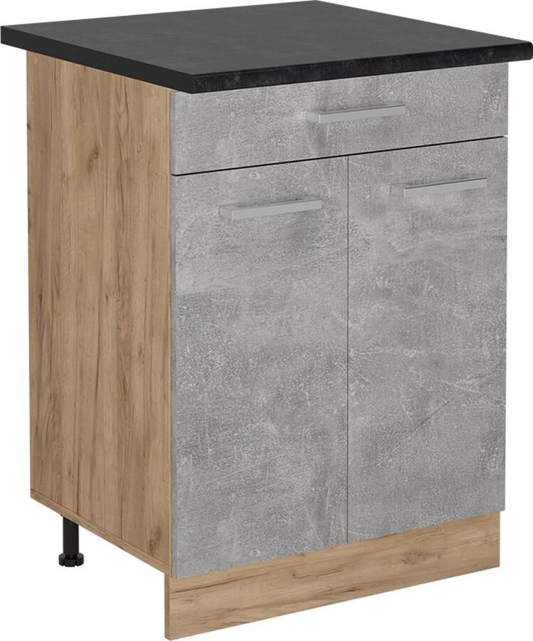 Vicco R-Line Keuken Keukenonderkast – 60 cm met lade WB Antraciet Beton met lade WB Antraciet