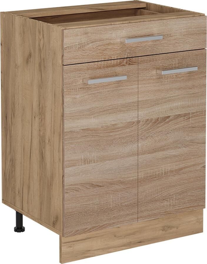 Vicco R-Line Keuken Keukenonderkast – 60 cm met lade zonder werkblad Sonoma met lade zonder werkblad