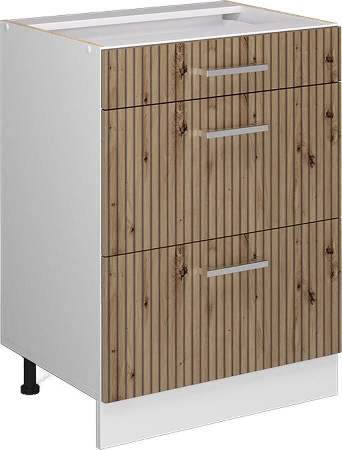 Vicco R-Line Keukenonderkast – 60 cm met laden WB Eik Artisanaal eiken met laden WB Eik - Foto 3