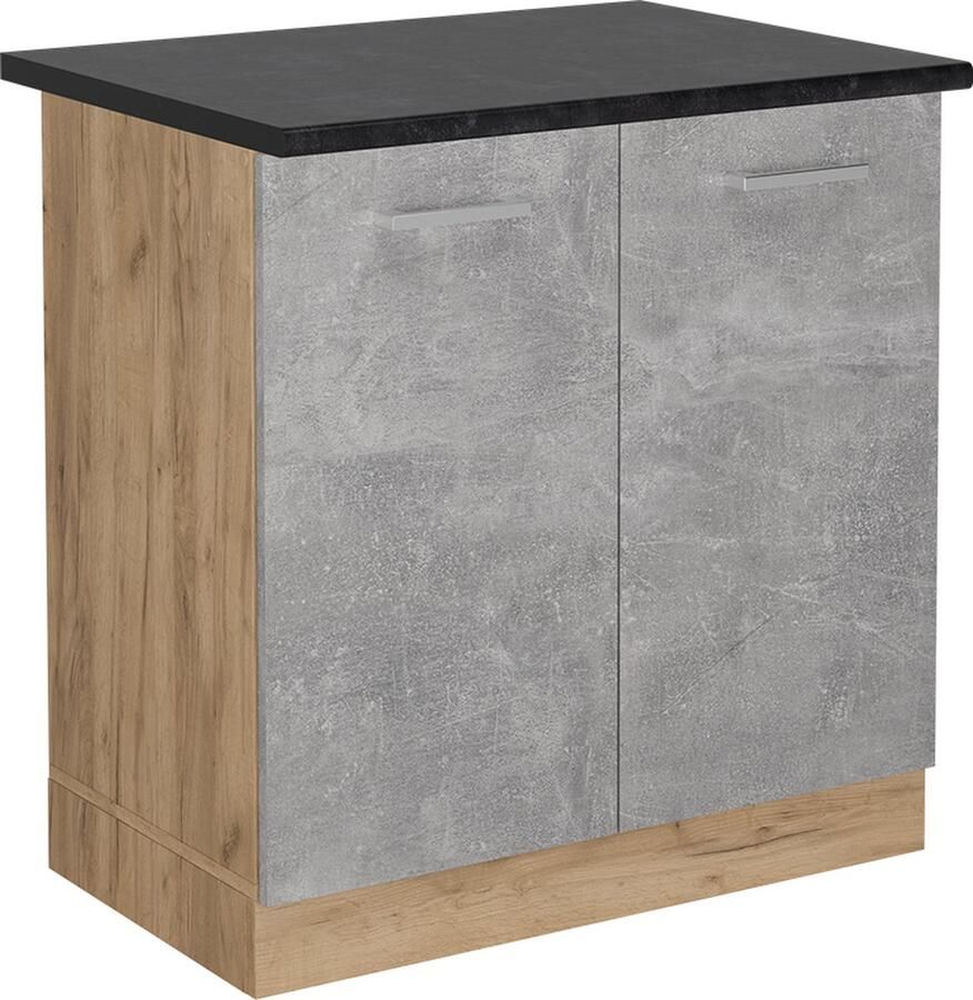 Vicco R-Line Keuken Wastafelkast – 80 cm WB Antraciet Beton WB Antraciet