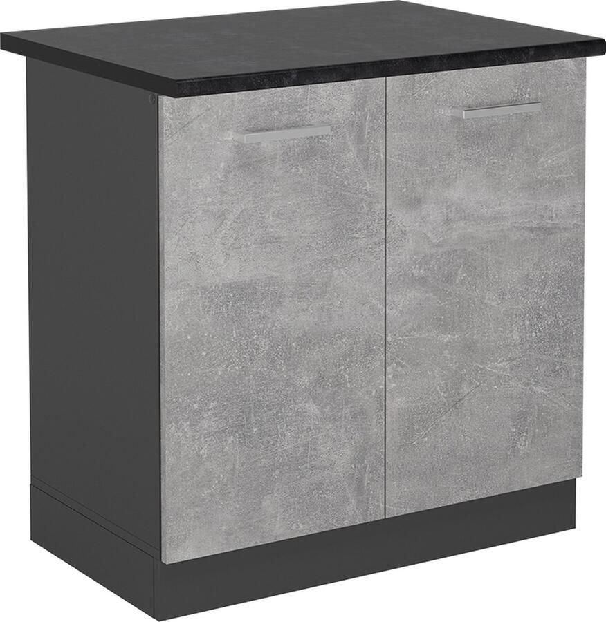 Vicco R-Line Keuken Wastafelkast – 80 cm WB Antraciet Beton WB Antraciet