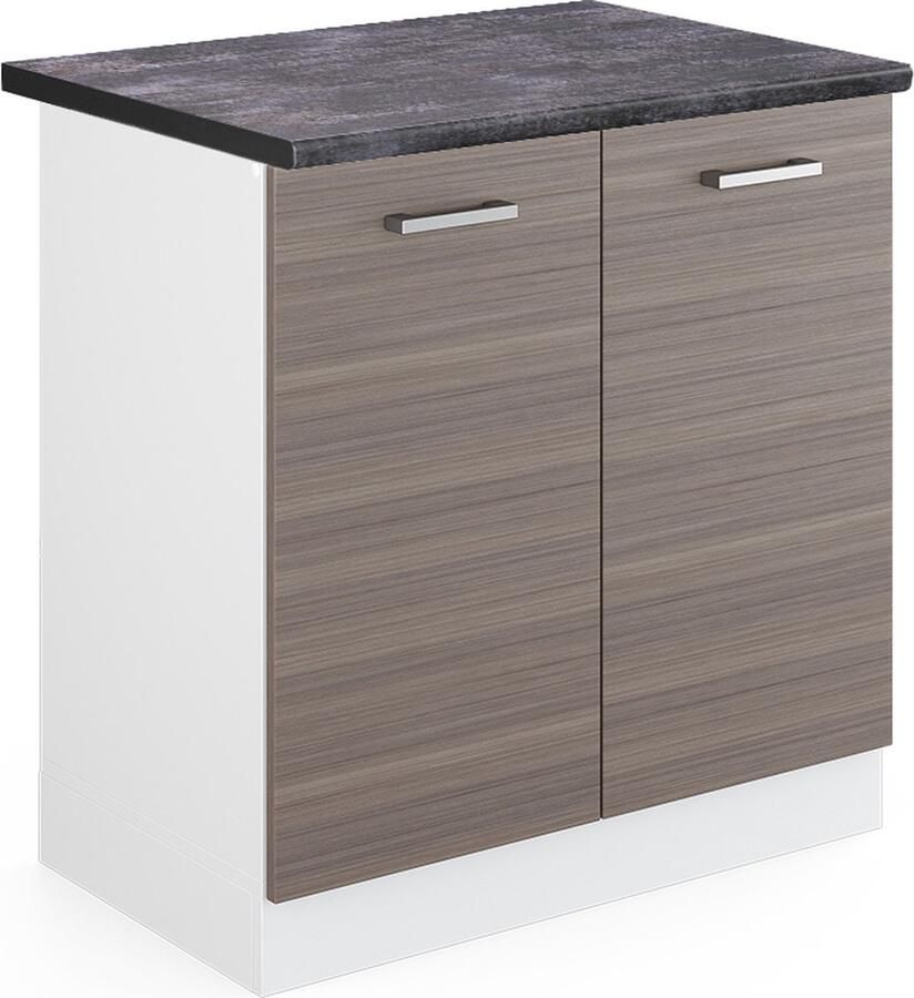 Vicco R-Line Keuken Wastafelkast – 80 cm WB Antraciet Edel grijs WB Antraciet