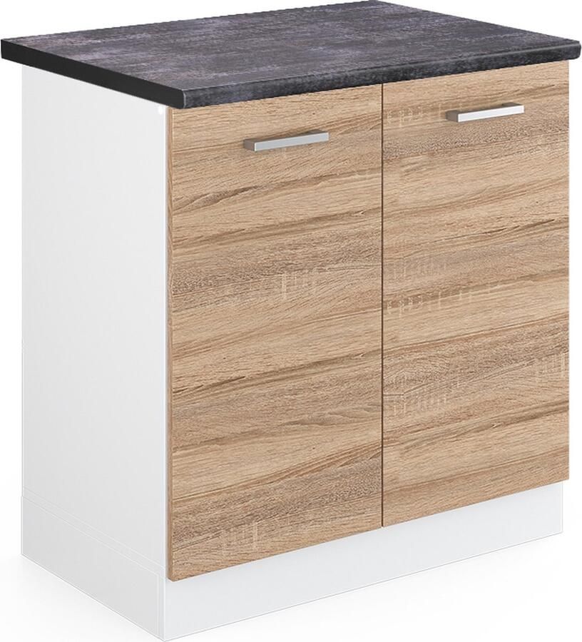 Vicco R-Line Keuken Wastafelkast – 80 cm WB Antraciet Sonoma WB Antraciet