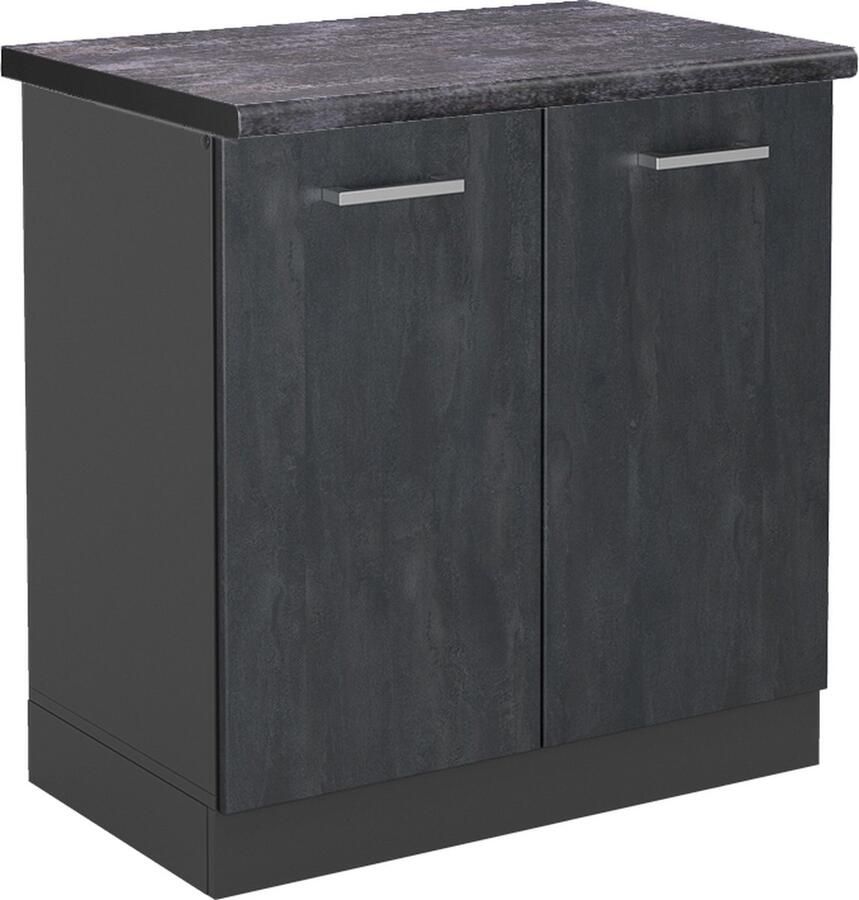 Vicco R-Line Keuken Wastafelkast – 80 cm WB Antraciet Zwart beton WB Antraciet