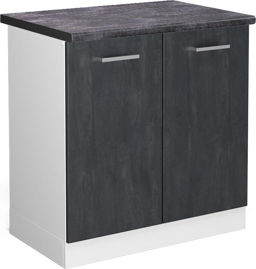 Vicco R-Line Keuken Wastafelkast – 80 cm WB Antraciet Zwart beton WB Antraciet