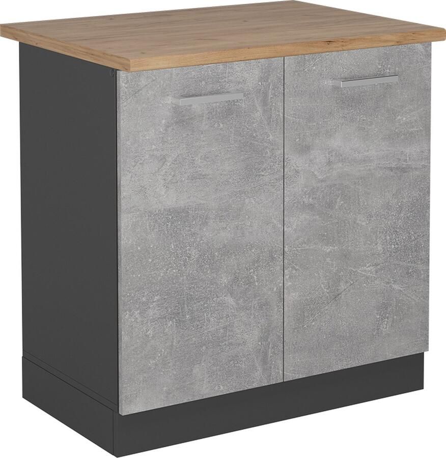 Vicco R-Line Keuken Wastafelkast – 80 cm WB Eik Beton WB Eik