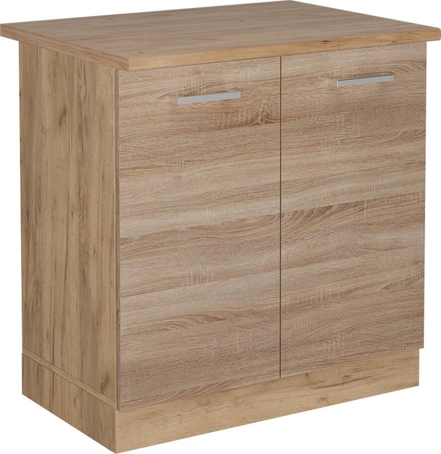 Vicco Wastafelkast R-Line Sonoma Krachtige eik goud 80 cm WB Eik