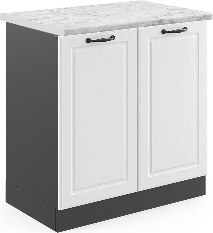 Vicco R-Line Keuken Wastafelkast – 80 cm WB Marmer Wit Landhuis WB Marmer