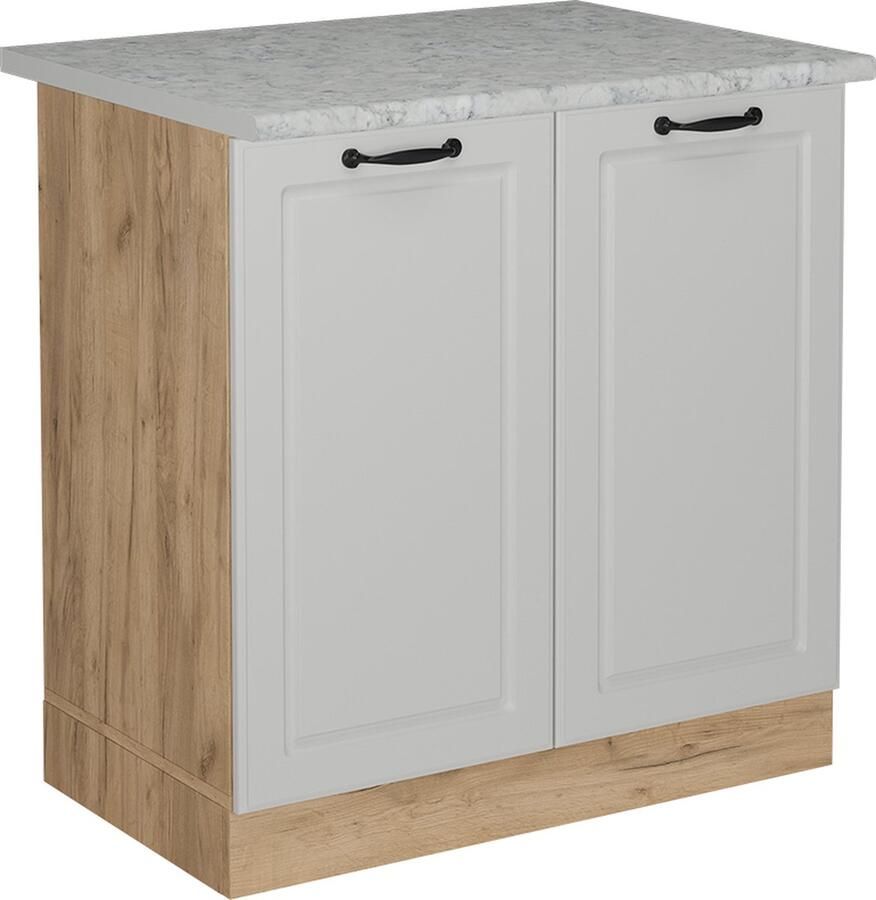 Vicco R-Line Keuken Wastafelkast – 80 cm WB Marmer Wit Landhuis WB Marmer