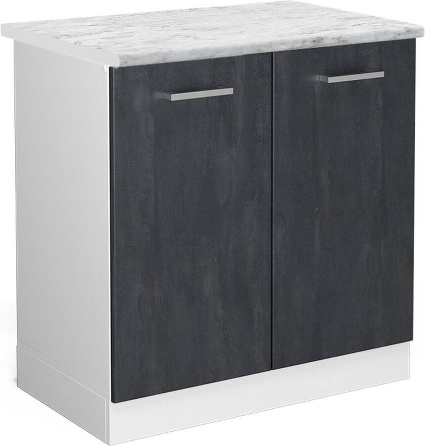 Vicco R-Line Keuken Wastafelkast – 80 cm WB Marmer Zwart beton WB Marmer
