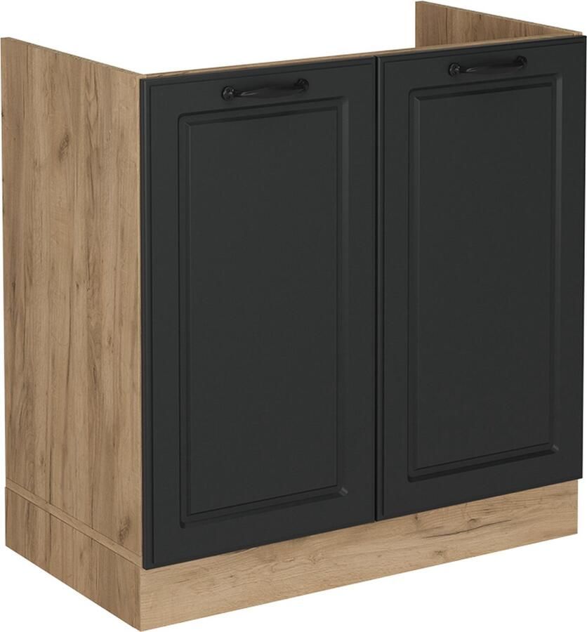 Vicco R-Line Keuken Wastafelkast – 80 cm zonder werkblad Antraciet landhuis zonder werkblad