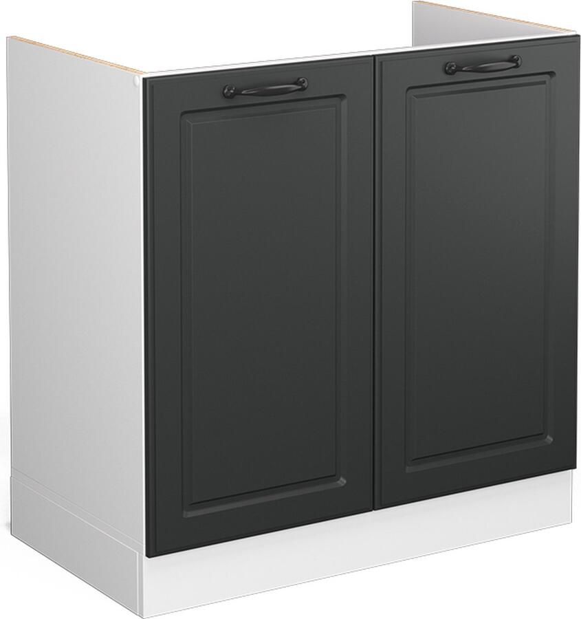 Vicco R-Line Keuken Wastafelkast – 80 cm WB Eik Antraciet landhuis WB Eik