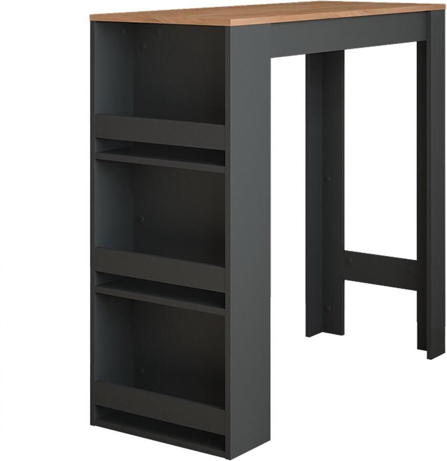 Vicco Repose Bartafel – 45 x 110 cm Antraciet gouden eik