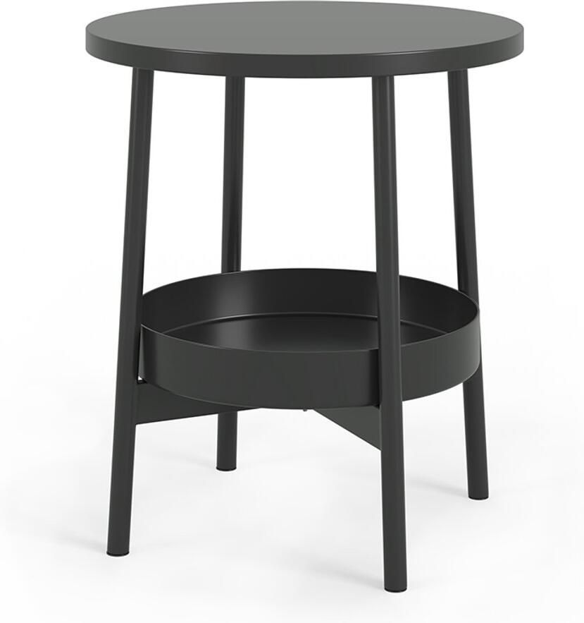 Vicco Riono Salontafel – 40 x 40 cm met extra opbergruimte Zwart