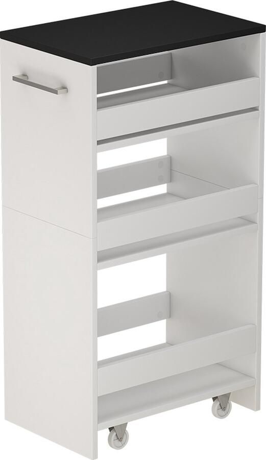 Vicco Rivo Keuken Rolplank – 30 x 84.8 cm Wit antraciet