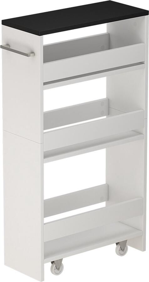 Vicco Rivo Keuken Verrijdbare rekken – 20 x 84.4 cm Wit antraciet