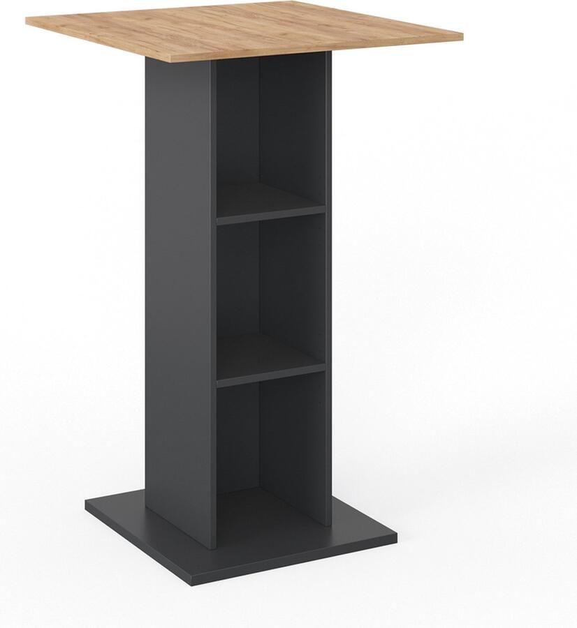 Vicco Bartafel Rodeo Antraciet Krachtige eik goud 70 x 70 cm