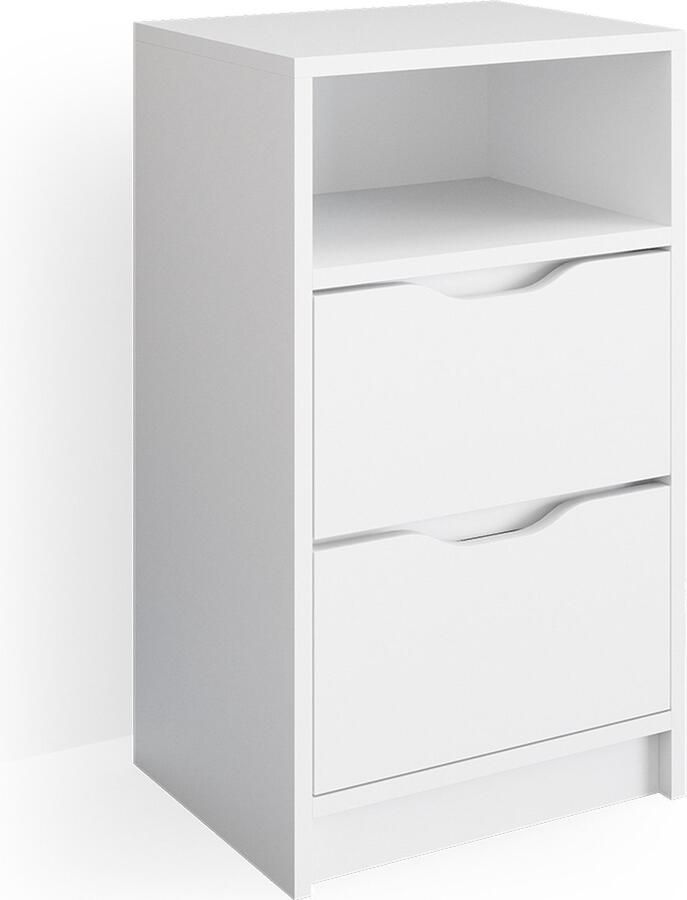 Vicco Ruben Boxspring nachtkastje – 38 x 66.6 cm Wit