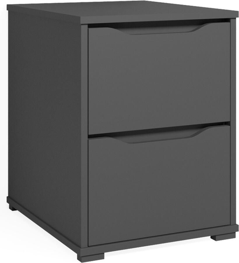 Vicco Boxspring nachtkastje Ruben Antraciet Antraciet 40.2 x 53.6 cm