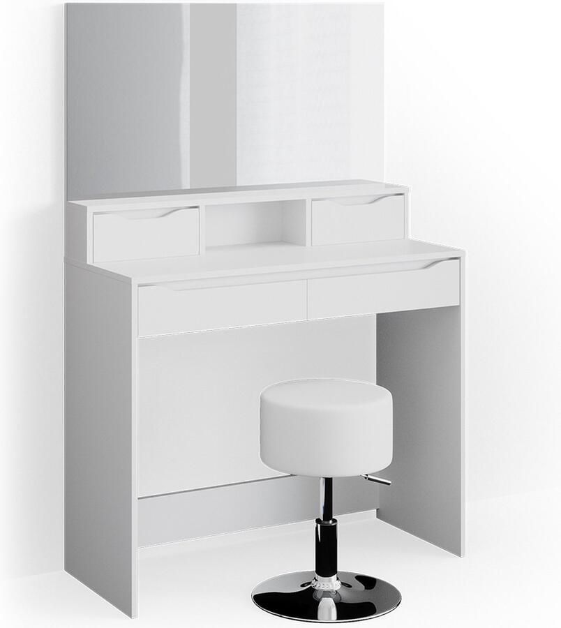 Vicco Ruben Kaptafel – 100 cm met krukje Wit met krukje