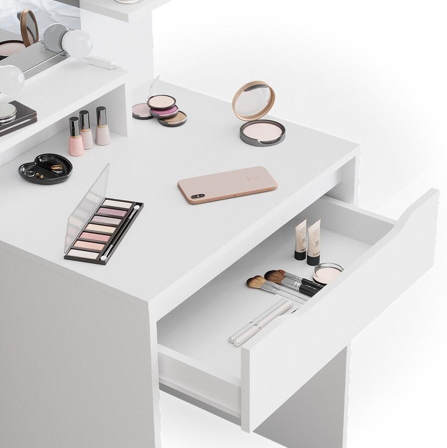 Vicco Ruben Kaptafel – 60 cm met krukje Wit met krukje - Foto 2