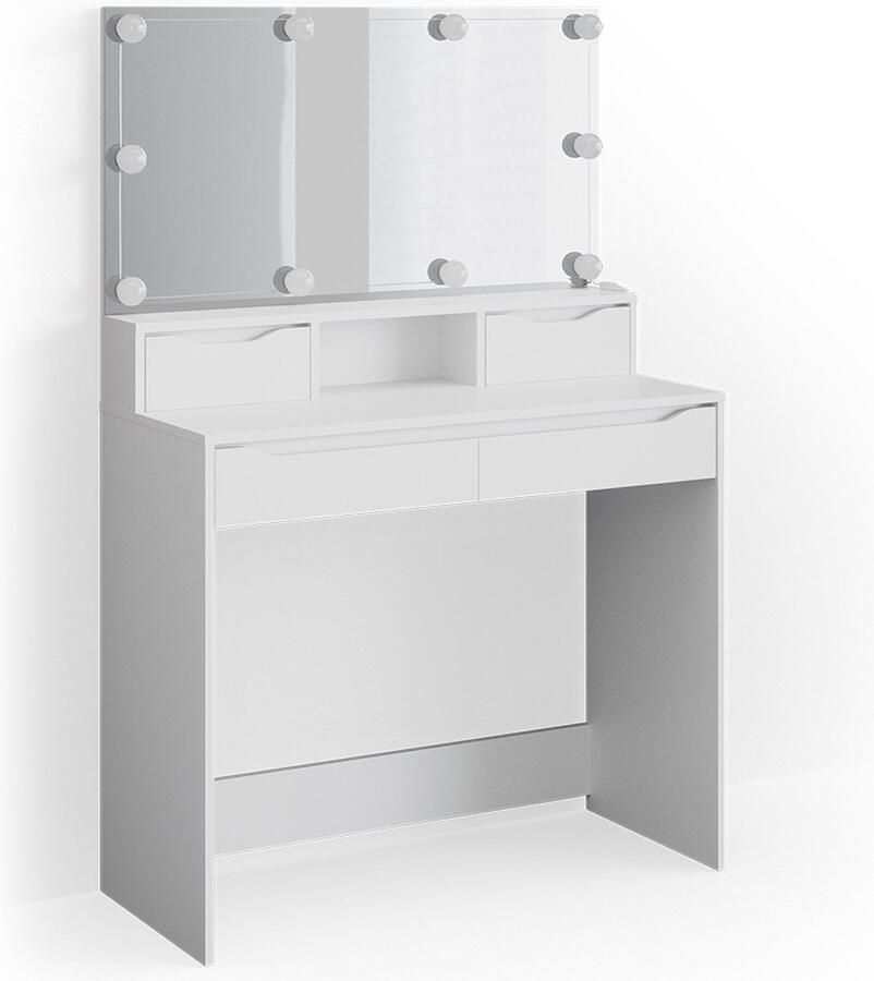 Vicco Ruben Kaptafel met licht – 100 cm met LED-verlichting Wit met LED-verlichting