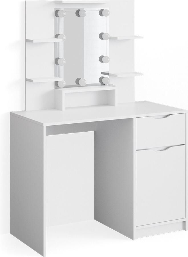 Vicco Ruben Little Kaptafel met licht – 100 cm met LED-verlichting Wit met LED-verlichting