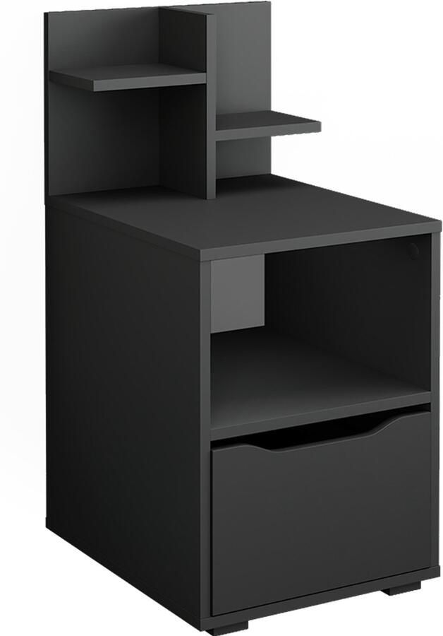 Vicco RubenNachtkastje – 40 x 82.2 cm met lade Antraciet met lade