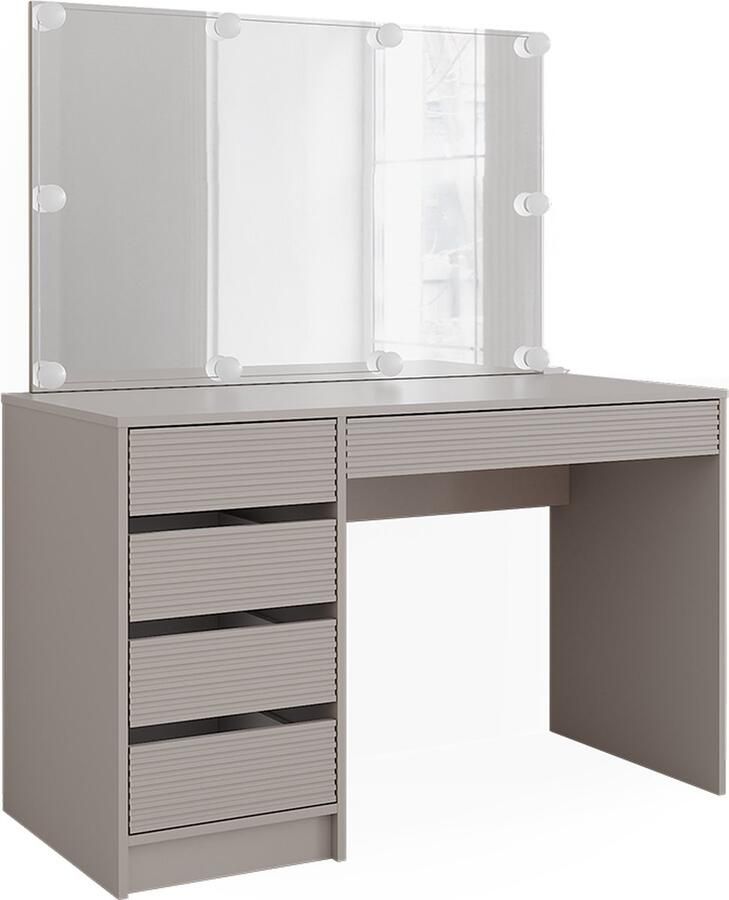 Vicco Sherry Kaptafel – 120 cm met spiegel & LED-verlichting Kasjmier met spiegel & LED-verlichting