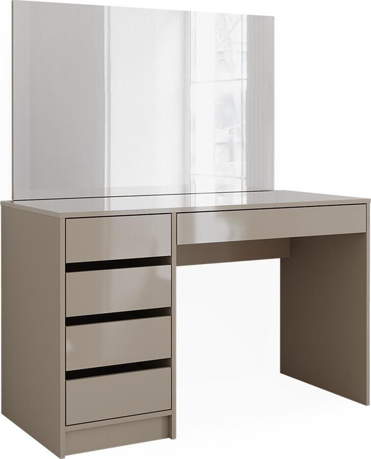 Vicco Sherry Kaptafel – 120 cm met spiegel Grijs met spiegel