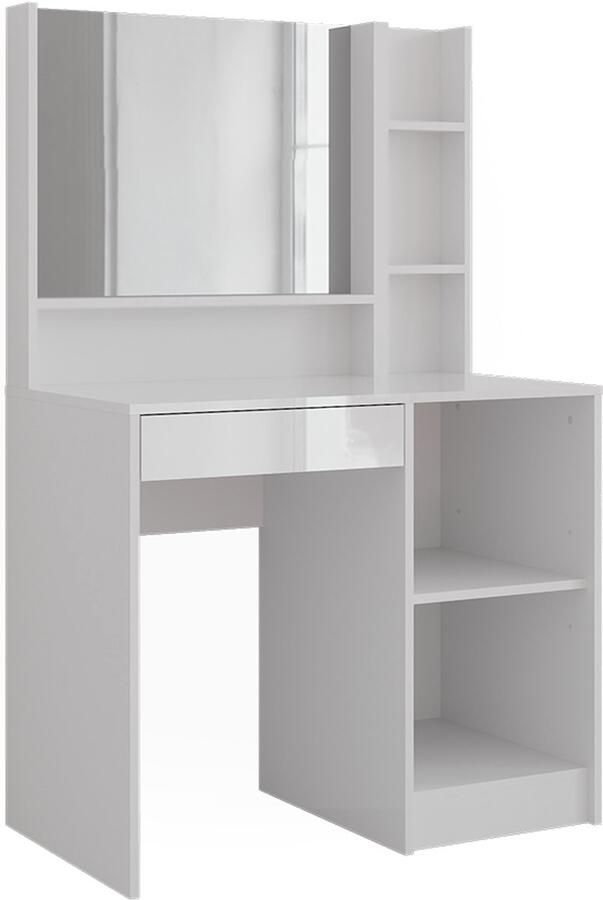 Vicco Sherry Kaptafel – 89.8 cm 3 delen Wit wit hoogglans