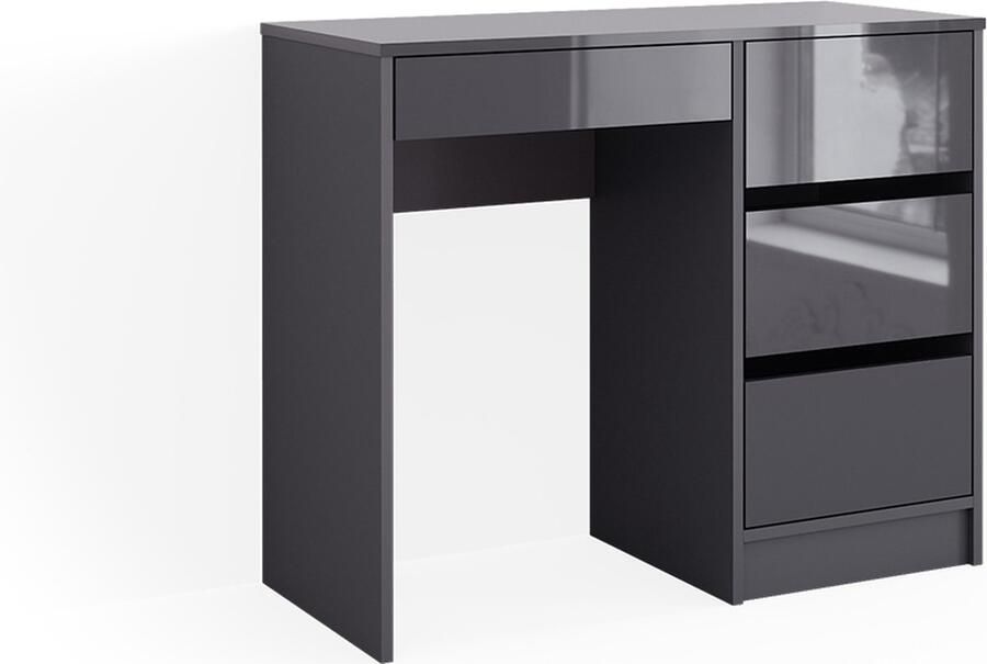 Vicco Sherry Bureau – 90 x 40 cm met lades Antraciet Hoogglans met lades