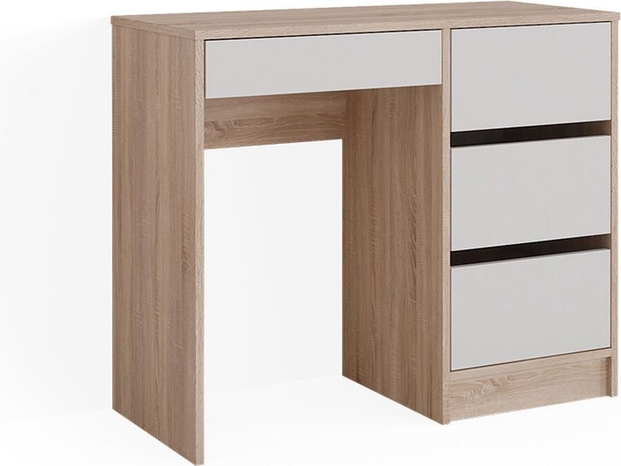 Vicco Sherry Bureau – 90 x 40 cm met laden Wit Sonoma met laden