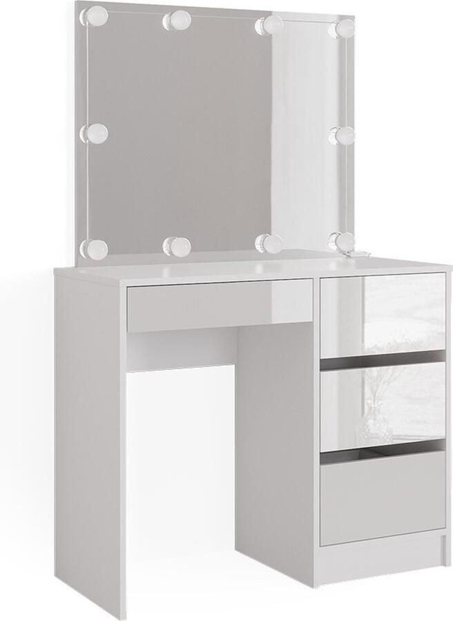 Vicco Sherry Kaptafel – 90 cm met LED-verlichting Wit met LED-verlichting