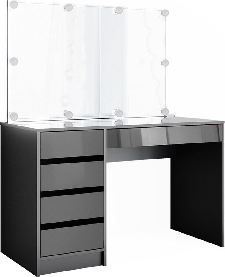 Vicco Sherry Kaptafel met licht – 120 cm met LED-verlichting Antraciet met LED-verlichting