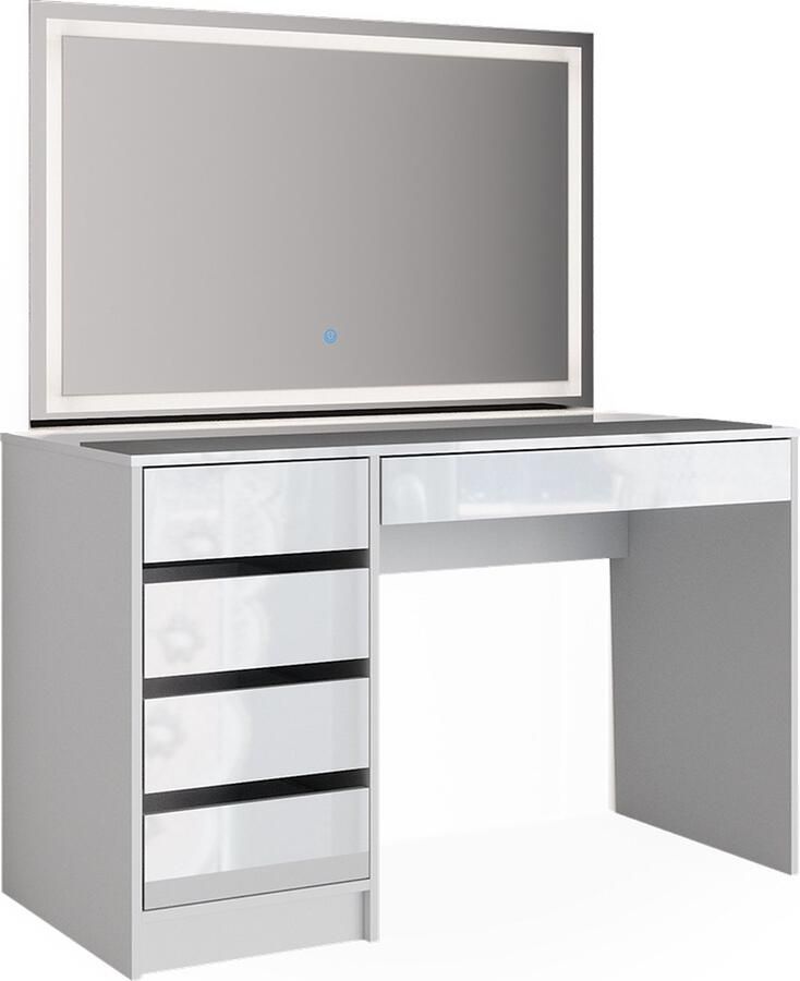 Vicco Sherry Kaptafel met licht – 120 cm met LED-verlichting Wit met LED-verlichting