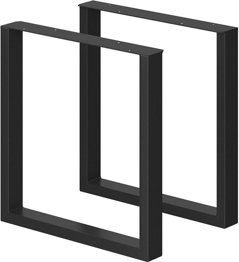 Vicco Tafelpoten – 70 x 72 cm Vierkant Zwart Vierkant