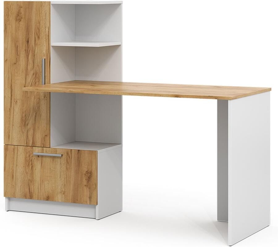 Vicco Tomy Bureau – 150 x 59 cm Eik wit goud