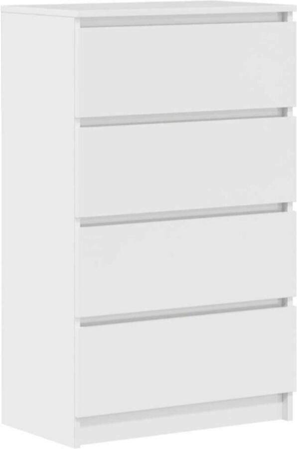 Vida xl Dressoir 60x35x98 5 cm bewerkt hout hoogglans wit