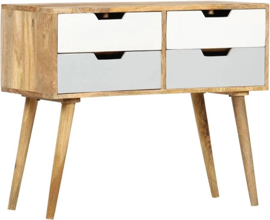 Vida xl Kaptafel met 2kastjes en LED's bewerkt hout sonoma eikenkleurig - Foto 2