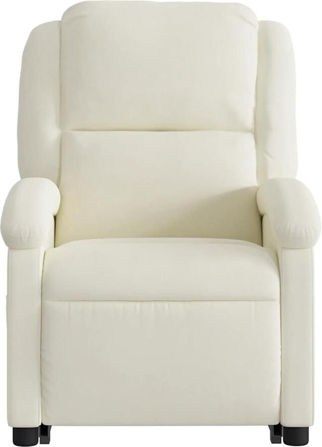 Vida xl vidaXL Sta-op-massagestoel elektrisch verstelbaar fluweel crÃ¨mekleurig-VXL-3204342 - Foto 2