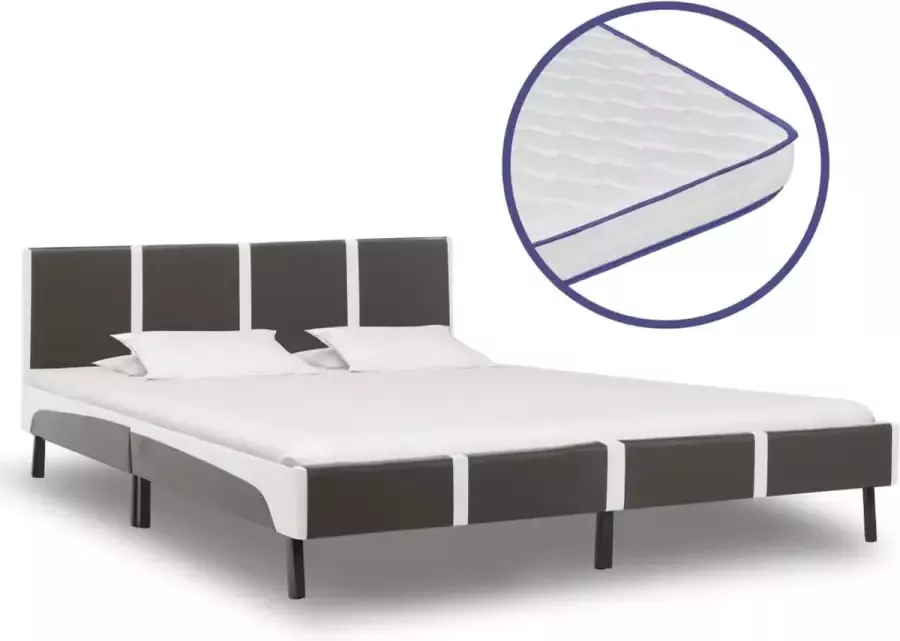 VidaLife Bed met traagschuim matras kunstleer 180x200 cm