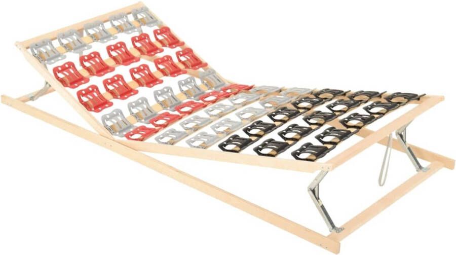 VidaLife Bedframe 12 latten verstelbaar hoofd- en voeteneinde 100x200 cm