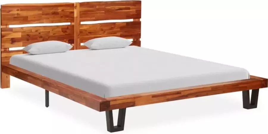 VidaLife Bedframe boomstam massief acaciahout 160 cm