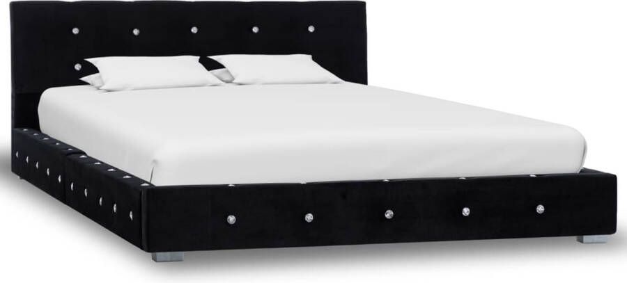 VidaLife Bedframe fluweel zwart 120x200 cm