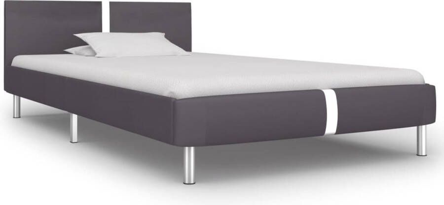 VidaLife Bedframe kunstleer grijs 90x200 cm