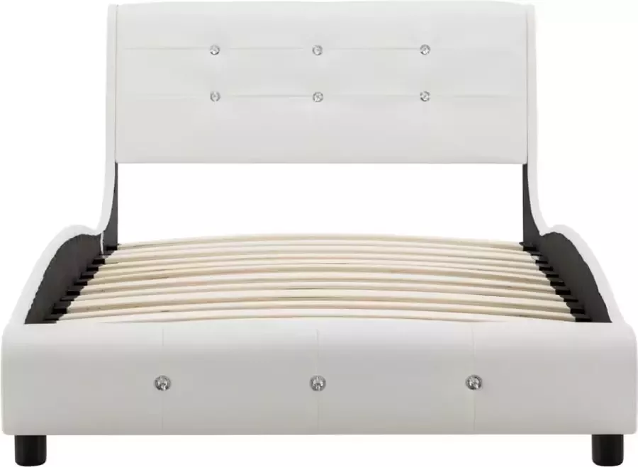 VidaLife Bedframe kunstleer wit 90x200 cm - Foto 3
